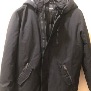 Mackage Men's Black Hooded Puffer Jacket